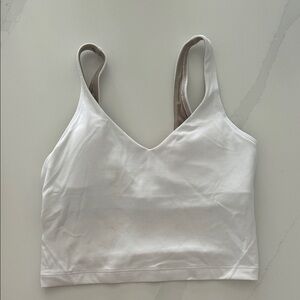 Lululemon White V-Neck Bralette